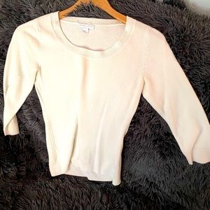 White 3/4 sleeve New York & Company Sweater